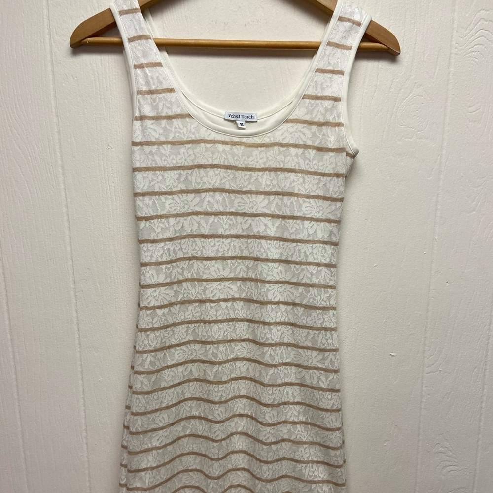 Tan & Cream mini dress